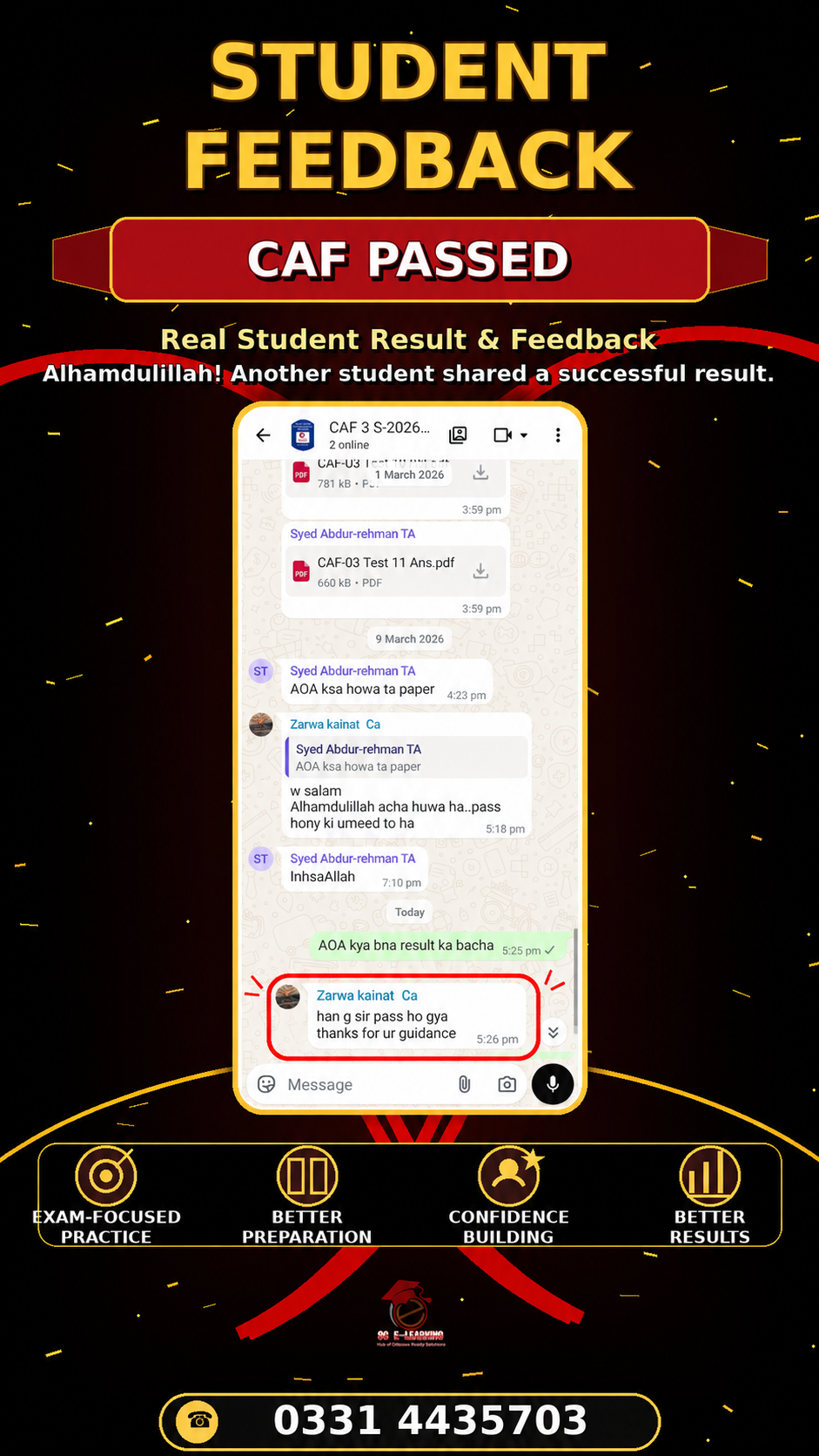 March 2026 CAF Student Feedback