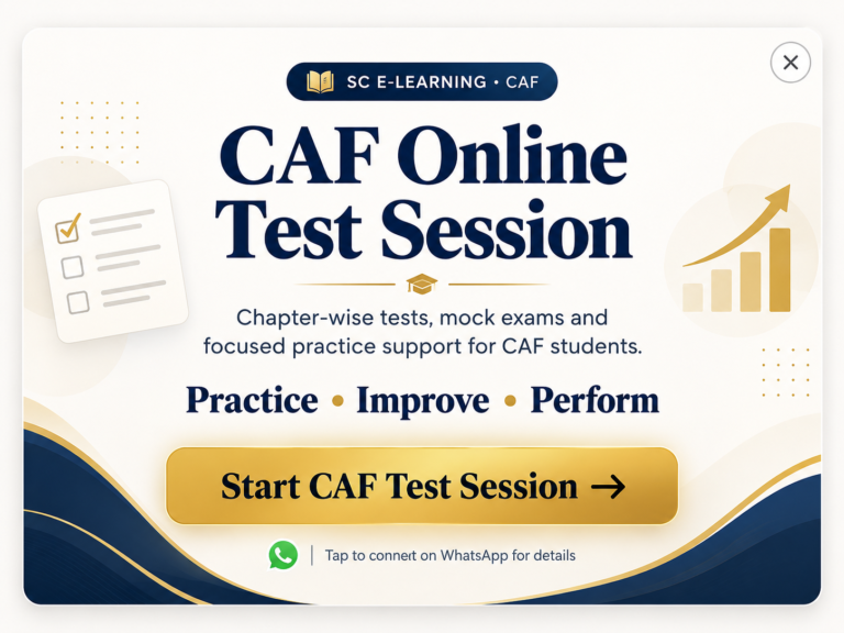 SC E-Learning CAF Online Test Session